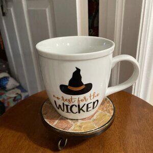 Collins Halloween Porcelain Coffee Mug "NO REST FOR THE WICKED"